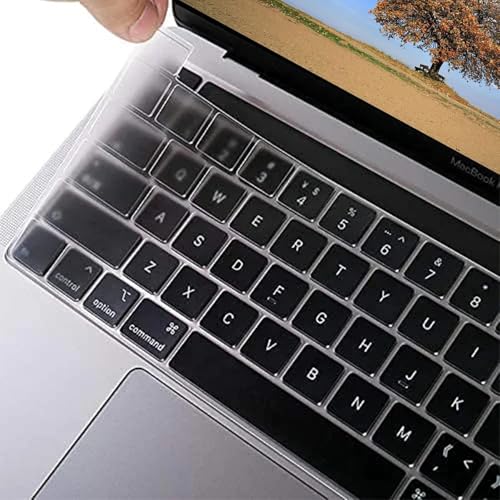 Ultra Thin Clear Keyboard Cover for 2020-2024 New MacBook Pro 13 Inch Model A2338 M2 M1 A2289 A2251 & 2020 2019 MacBook Pro 16 inch Model A2141 with Touch Bar & Touch ID Keyboard Skin Protector Cover - size: Mac Pro 13(No Cover Touchbar)