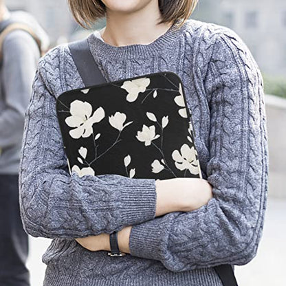 MoKo 9-11 Inch Tablet Sleeve Bag Padded Protetive Carrying Case | Fits New 11inch iPad Air M4, iPad A16 2025, iPad Pro 11 M4, Air 5/4/3, iPad 10/9/8th Gen, Tab S8/S9 11", Magnolia - color: Black & White Magnolia, size: 9-11 inch