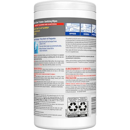 CloroxPro Clorox Screen+ Sanitizing Wipes, Disinfecting Wipes for Electronics, Gentle on Phones, Tablets, LCD Screens, Laptops and Sensitive Surfaces, Citrus Blend Scent, 1 Canister, 75 Wipes - size: 75 Count (Pack of 1)
