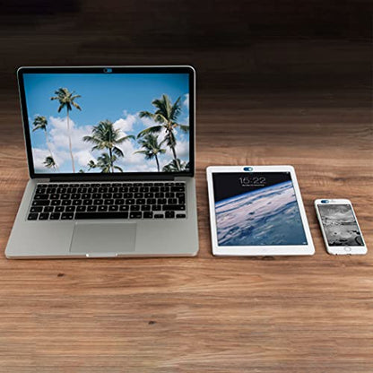 imluckies Metal Webcam Cover Slide, 0.023in Camera Cover for Laptop Computer, MacBook Pro/Air iMac iPad Tablet iPhone 8/7/6 Plus, Echo Show/Spot Web Camera Blocker Protect Your Privacy [2 Pack Blue] - color: 2 Pack-Blue