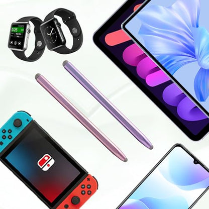 2-in-1 Stylus Pen for Touchscreen with Magnetic, Kenkor 2PCS Stylus Pencil | Stylus for Nintendo Switch/Apple iPad/Air/Mini/Pro/iPhone/Android/Huawei/Samsung/Galaxy All Touch Screen Devices-Purple/Pink - color: Purple+Pink