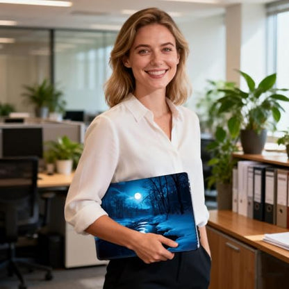 Universal Laptop Skin Sticker Decal for 11.6”12" 13" 13.3" 14" 15" 15.4" 15.6" Reusable Waterproof Scratch-Scratch Resistant Protective Vinyl Laptop Notebook Skin Stickers - Blue Forest Moon - color: Blue Forest Moon
