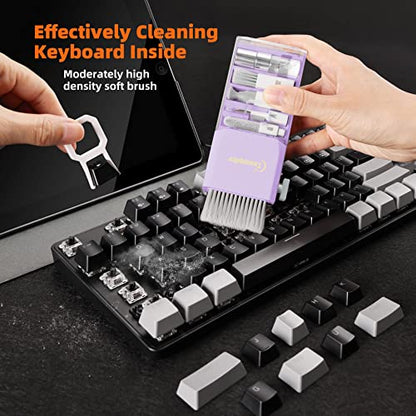 Keyboard Cleaner Laptop Cleaning Kit, Keyboard Cleaning Kit Laptop Cleaner, Electronics Cleaning Tool,White, Purple