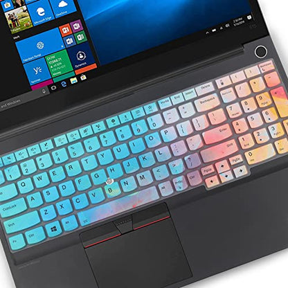 Keyboard Cover for 15.6" Lenovo ThinkPad E15 Gen 4/3/2, ThinkPad L15 Gen 2/1, ThinkPad T15 T15p T15g P15 P15s P15v Gen 3/2/1, ThinkPad E580 E590 E595 L580 L590 P52 P53 P72 P73 T570 T575 T580 T590 - color: Colorful