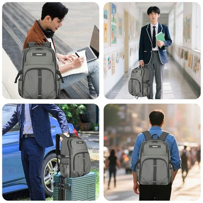 Goloni Airline Approved Travel Backpack 35L - Under Seat Carry On, Water Resistant 15.6 Inch Laptop Compartment for Men Women Work Travel,Gery - color: Gery