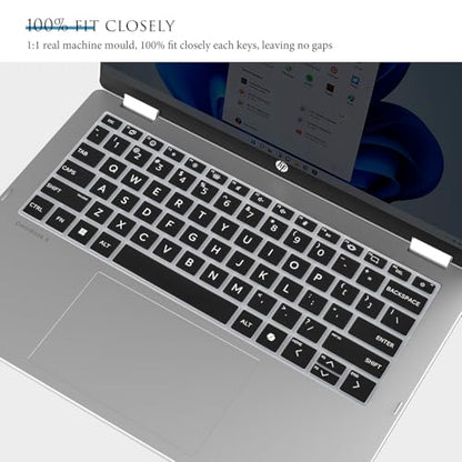 Keyboard Cover for 14" HP OmniBook 5 AI PC 14-he0099nr 14-he0017nr, HP OmniBook 5 Flip 14-fp0000 14-fp0057nr/OmniBook Laptop 14-fe1048nr Keyboard Skin(Not for OmniBook X Flip 14-fm 14-fk 16-ar)-Black - color: Black