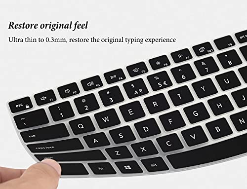 Keyboard Cover for 14" Dell Inspiron 14 5410 5418 5420 5425 5430 7415 7420 7425 7430 7435,Dell Latitude 14 3320 3420/Inspiron 16 5635 5630 5620 5625 7635 7630 7620 16"/Inspiron 13 5310 5320 Skin-Black - color: Black, size: 13-14 Inch