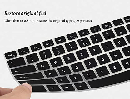 Keyboard Cover for 14" Dell Inspiron 14 5410 5418 5420 5425 5430 7415 7420 7425 7430 7435,Dell Latitude 14 3320 3420/Inspiron 16 5635 5630 5620 5625 7635 7630 7620 16"/Inspiron 13 5310 5320 Skin-Black - color: Black, size: 13-14 Inch