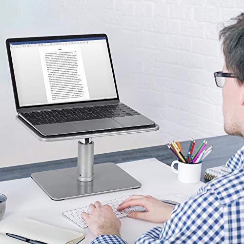 Mount-It! Adjustable Height Laptop Stand for MacBook Pro, Ergonomic Desk Riser for 11-15 Inch Laptops and 24-32 Inch Monitors