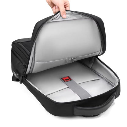 Black Business Laptop Backpack Waterproof Travel Backpack with USB Charging Port for 15.6 Inch Laptops for Men Women Professional Backpack