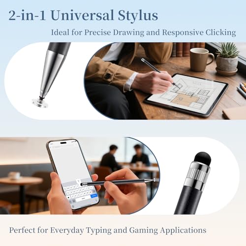 ChaoQ 2-in-1 Stylus Pen for Touchscreen, 6 High Sensitivity Stylus (Black) - color: 6 Black