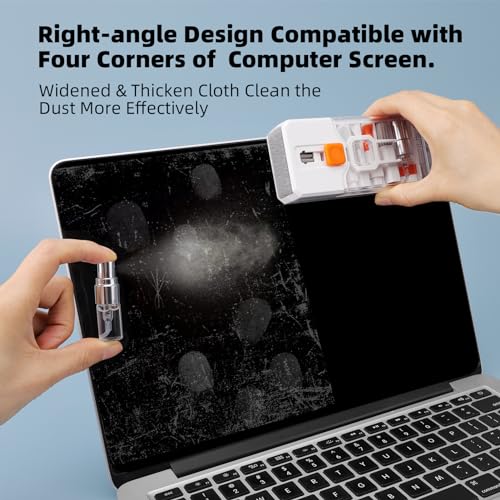 2 Pack Keyboard Cleaner & Laptop Cleaning Kit, All-in-1 for Computer PC | Electronics Deep Cleaning Reusable Brush Tool, Screen-Safe Spray, for iPhone iPad Macbook Airpod Camera, Gaming Accessories - color: Multi