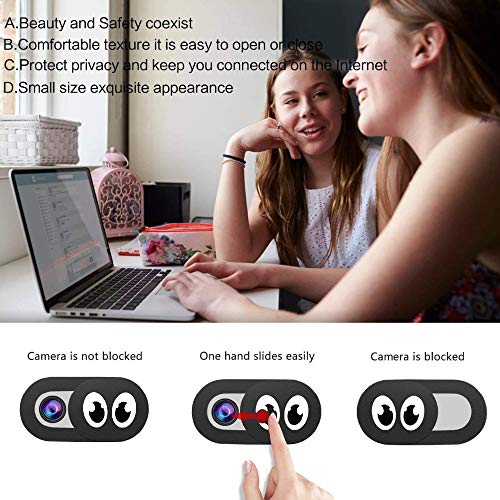 Eye Webcam Cover Slider 0.7Mm Thin - Web Camera Cover Fits Laptop, Desktop, Pc, Macboook Pro, iMac, Mac Mini, Computer, Smartphone, Protect Your Privacy Security, Strong Adhensive 3 Pack (3 Pack) - color: 3 Pack Eye