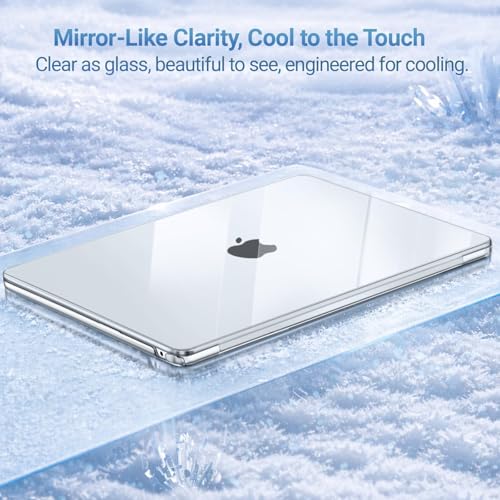MOSISO Compatible with MacBook Air 15 inch Case M5 2026 M4 M3 M2 2025-2023 | A3448 A3241 A3114 A2941, Scratch-Resistant Protective Hard Shell Case&Keyboard Cover&ScreenFilm&Pouch, Crystal Clear - color: Crystal Clear