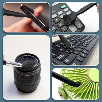5 PCS Mini Keyboard Cleaning Brushes Kit, PP Handle Nylon Anti Static Electronic Dust Cleaning Brush for Computer Keyboard Motherboard Camera Small Space