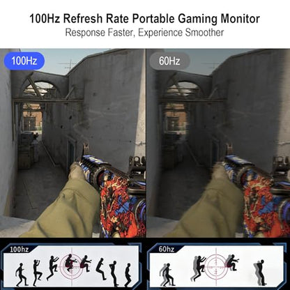 IBW 15.6" 2.8K 100Hz Portable Monitor Touchscreen, QHD 2880x1620 IPS Gaming Display, 300 Nits 100% sRGB HDR FreeSync, USB-C HDMI External Second Screen for Laptop PC Phone Switch PS5