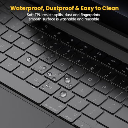 Premium Ultra Thin MacBook Pro 16 & 14 inch Keyboard Cover Protector | for 2026 2025 MacBook Pro 14" & 16" M5 M4 M3 Pro/Max, Mac Invisible High Transparency Accessories Skin, Waterproof, Tinted - size: MacBook Pro 14" & 16"(2021-2026)