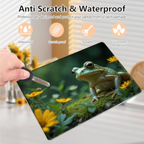 Laptop Skin Sticker Decal 15.6 Inch,12 13 13.3 14 15 15.6 in Laptop Netbook Skins for Notebook,Art Decal Removable Waterproof Scratch Resistant,Universal Vinyl Cover,Cute Frog Floral - color: Cute Frog Floral