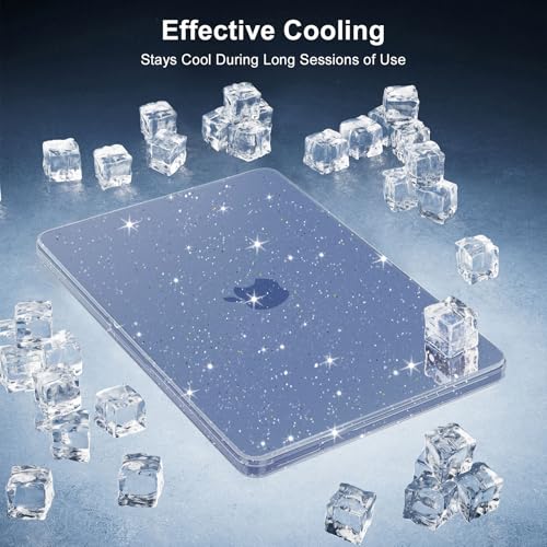 MOSISO Sparkly Glitter Case Compatible with MacBook Neo Case 13 inch 2026 | Model A3404 with A18 Pro Chip, Crack-Resistant Protective Hard Shell Case&Keyboard Cover&ScreenFilm&Pouch, Indigo - color: Indigo