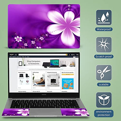 Purple Flowers 11.6 13 13.3 14 15 15.6 inches Netbook Laptop Skin Sticker Reusable Protector Cover for Laptop Notebook FY-NEK-13 - color: FY-NEK-13