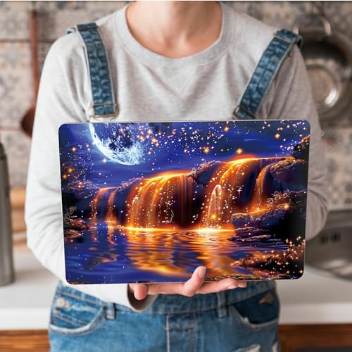 Universal Laptop Skin Sticker with 2 Wrist Pad Skins, Waterproof Scratch Resistant Vinyl Laptop Cover Decal, Cut to Fit for 11–15.6 Inch MacBook HP Dell Lenovo, Golden Falls - color: Golden Falls