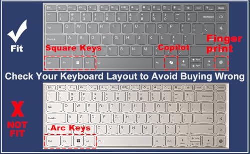 Keyboard Cover for 2025 Lenovo Yoga Slim 9i Gen 10 14", & Lenovo Yoga 9i 2-in-1 Gen 10 Aura Edition 14″, & Lenovo Yoga 9 2-in-1 14IMH9 2024 14" inch Laptop Keyboard Cover Protector-TPU