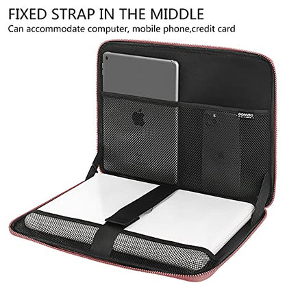 DOMISO 15.6 Inch Shockproof Waterproof Laptop Sleeve with Handle Lightweight Soft EVA Tablet Case for 15.6" Laptops/Lenovo IdeaPad/Acer Aspire E15 / HP Envy 15 / Dell, Pink - color: Pink, size: 15 - 15.6 Inch