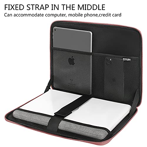 DOMISO 17.3 Inch Laptop Sleeve Case, Shockproof Waterproof Soft EVA Protective Bag with Handle, Lightweight Carrying Case for 17-17.3" Notebook/Dell/Lenovo/HP/MSI/ASUS, Pink - color: Pink, size: 17 - 17.3 Inch