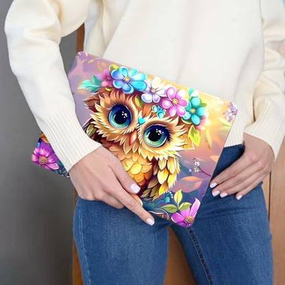 Laptop Skin Sticker 3-Piece Set,Owl Flowers | Trim-to-fit 3-piece vinyl set with one 15 x 10.6 in lid skin and two palm-rest decals for many 12-15.6 in laptops - color: Owl Flowers