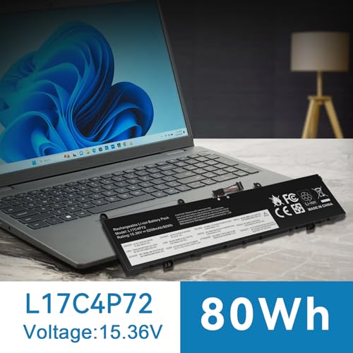 Futurebatt L17C4P72 Laptop Battery Compatible with Lenovo ThinkPad X1 Extreme 1st Gen/2nd Gen ThinkPad P1 1st/2nd Gen Series L17M4P72 01AY968 01AY969 L18M4P71 01YU911 5B10V98091 SB10Q76929 SB10Q76928 - size: L17C4P72