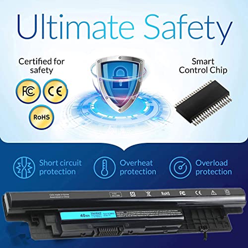 40Wh XCMRD 14.8V Battery for Dell laptop Inspiron 3521 15 3000 Series 15 3531 3537 5521 5537 3542 3543 3541 17 3721 3737 17R 5737 5721 14 3421 5421 3437 3443 Latitude 3440 3540 P28F P40F P26E T1G4M - size: XCMRD