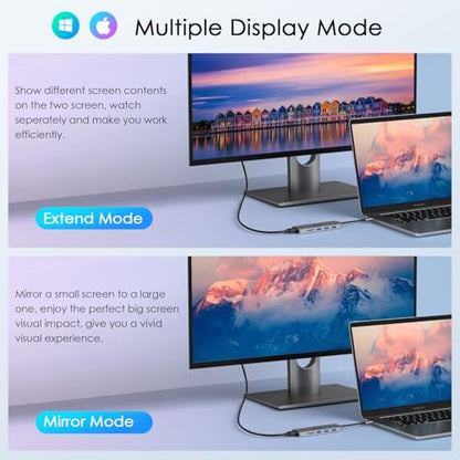 USB C Hub 10-in-1 with 4K HDMI Adapter, SD/TF Card Reader, 100W PD Charging, 2 USB 3.0 Ports, and 3 USB 2.0 Ports for MacBook Pro/Air, Dell XPS, Lenovo ThinkPad, etc. - style: 10-in-1-HDMI