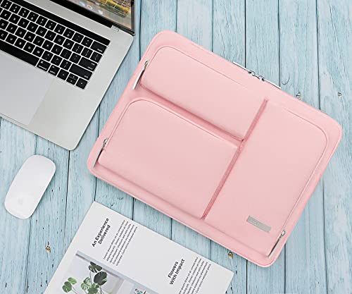 Lacdo 360° Protective Laptop Sleeve Case for 13 inch New MacBook Air M5 A3449 (2026), M4 A3240 2025, M3 A3113, M2 A2681, M1 A2337 | 13 inch New MacBook Neo A18 Pro A3404 (2026) Computer Bag, Pink - color: Pink, size: New MacBook Air/Neo/Pro 13 Inch