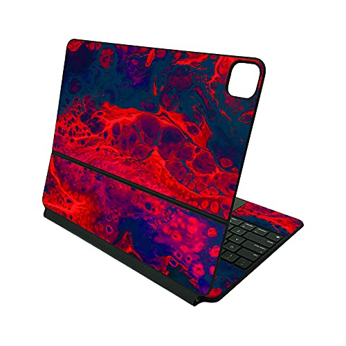 MightySkins Skin Compatible with Apple Magic Keyboard for iPad Pro 12.9" (3rd-6th Generation) - Fiery Flow | Protective, Durable, and Unique Vinyl Decal wrap Cover | Easy to Apply | Made in The USA - color: Fiery Flow
