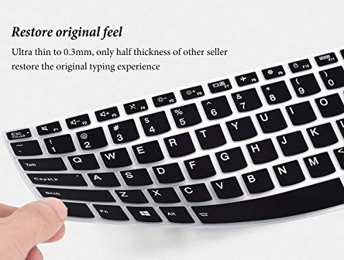 Keyboard Cover for Lenovo Yoga 7i 5i 2-in-1 14"/Flex 5 14" 2-in-1 Laptop/Flex 5 14"/ Idepad S540 14/ThinkBook 14 Gen 2,Keyboard Protector Skin for Lenovo Ideapad 5 14"-Black - color: Black