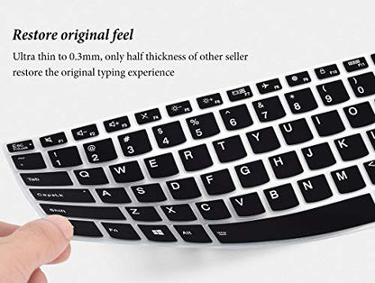 Keyboard Cover for Lenovo Yoga 7i 5i 2-in-1 14"/Flex 5 14" 2-in-1 Laptop/Flex 5 14"/ Idepad S540 14/ThinkBook 14 Gen 2,Keyboard Protector Skin for Lenovo Ideapad 5 14"-Black - color: Black