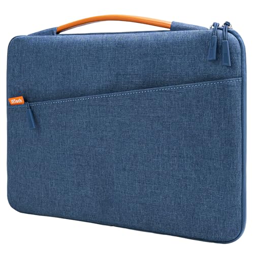 JETech Laptop Sleeve for 13-14 Inch Devices, Navy | For MacBook Neo A18 Pro, 13-14" MacBook Air/Pro (M5-M1, 2026-2020), Water-Resistant, Portable Handle, Shock-Absorbing - color: Navy, size: 13.3-Inch