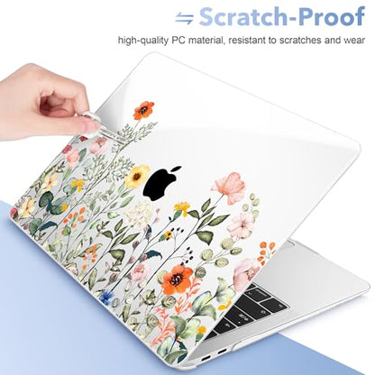 May Chen Compatible with MacBook Air 13 inch Case 2022 2021, 2020-2018 Release Model: M1 A2337 A2179 A1932, Plastic Hard Shell Case Cover for Mabook Air 13 inch with Retina Dispaly, Spring Flowers - color: Spring flowers