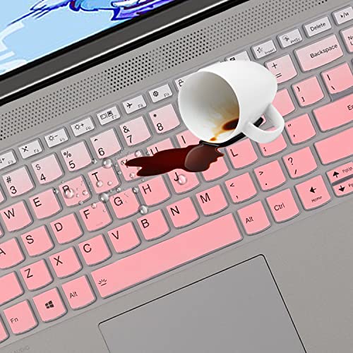 Keyboard Cover for Lenovo Ideapad Flex 5 5i 15.6" 16", IdeaPad Slim 5 5i/Slim 3 3i 15.6" 16", Ideapad Flex 5/5i 15.6" 16", Lenovo Yoga 7 7i 15.6 16, Yoga Slim 7 15.6, Ideapad 3/Ideapad 5 15.6 17.3 - color: Ombrepink