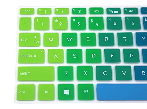 Silicone Keyboard Cover Compatible for for 15.6" HP Pavilion x360 15-br075nr, Pavilion 15-cc 15-cb Series 15-cc010nr 15-cb010nr, HP Envy x360 15m-bp 15m-bq Series, HP Envy 17.3" 17m-ae011dx (Rainbow) - color: Rainbow