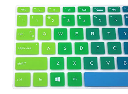 Silicone Keyboard Cover Compatible for for 15.6" HP Pavilion x360 15-br075nr, Pavilion 15-cc 15-cb Series 15-cc010nr 15-cb010nr, HP Envy x360 15m-bp 15m-bq Series, HP Envy 17.3" 17m-ae011dx (Rainbow) - color: Rainbow