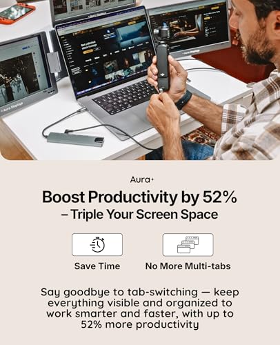 | Triple Boost Pro 15.6" | Portable Monitor Extender | Full Aluminum | Quad Screens | 3x 15.6 FHD 1080P HDR IPS | USB-C & USB-A | Compatible Laptops 11"-18" Windows MacOS - size: 3x 15.6" Full HD