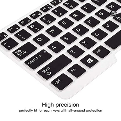 Keyboard Cover for Dell Latitude E7450 E7470 E5470 E7480 5480 5490 5491 7490, Dell Latitude 3340 E3340 Laptop Keyboard Protector Ultra Thin Soft Keyboard Skin, Black (US Layout, with Pointing) - color: Black
