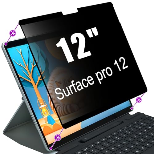 Privacy Screen for Surface Pro 12 Inch | Ultra-Thin Edge Adhesive, Touch & Pen Compatible, Anti-Glare, Bubble-Free - size: Surface pro 12 inch