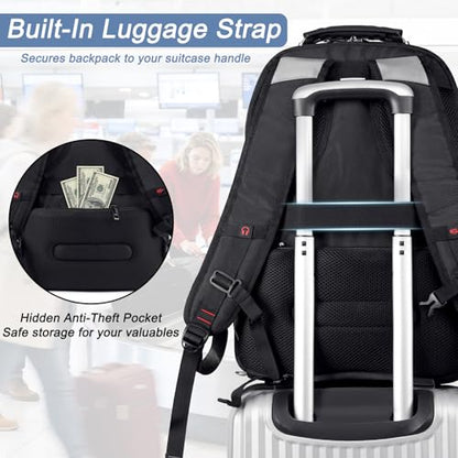 Extra Large Laptop Backpack, 17 inch Computer Backpack for Men Travel Work | TSA Flight Approved Travel Backpack for Men, RFID Business Computer Bag, Heavy Duty Water Resistant College Bookbag for Work