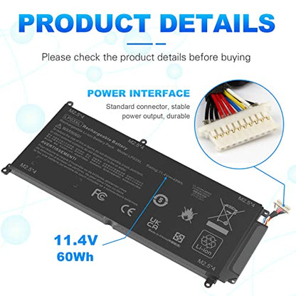 TREE.NB 60Wh LP03XL Battery for Hp Envy 14-J 15T-AE 15-AE000 15T-AE000 15-AE125TX M6-P M6-P113DX M6-P013DX Series, 11.4V 3-Cell - size: ‎LP03XL