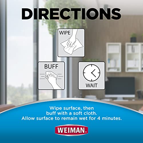 Weiman Electronics & Screen Disinfecting Wipes - Safely Clean and Disinfect Your Phone, Laptop, Keyboard, Tablets, Lens, Wipe, Glasses Cleaner, 30 Count, 2 Pack with MicroFiber Towel - size: 30 Count (Pack of 2)
