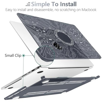 Batianda Case for New MacBook Pro 16 Inch 2026 M5 2024 2023 2021 Release with M4 M3 M2 M1 Pro/Max Chip - Ultra Slim 1.2mm Glossy Hard Shell Protective Skin Keyboard Cover 4-in-1 Bundle, Circuit Board - color: Circuit Board