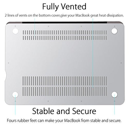 UESWILL 2in1 Smooth Soft Touch Matte Hard Shell Case with Silicone Keyboard Cover Compatible with MacBook Pro 13 inch with CD-ROM (Non-Retina) (Model A1278) + Microfibre Cleaning Cloth, Clear - color: Clear, size: MacBook Pro 13" (CD-ROM)