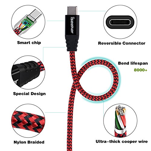 iSeekerKit Type C to Micro B Cable, USB 3.0 USB-C to Micro USB 1Ft Charge & Data Sync Cable Compatible for Samsung Galaxy S5/ Note 3, Toshiba Canvio, WD External Hard Drive | Charge Data Sync Cable Compatible for Samsung Galaxy S5 Note 3, Toshiba Canvio,